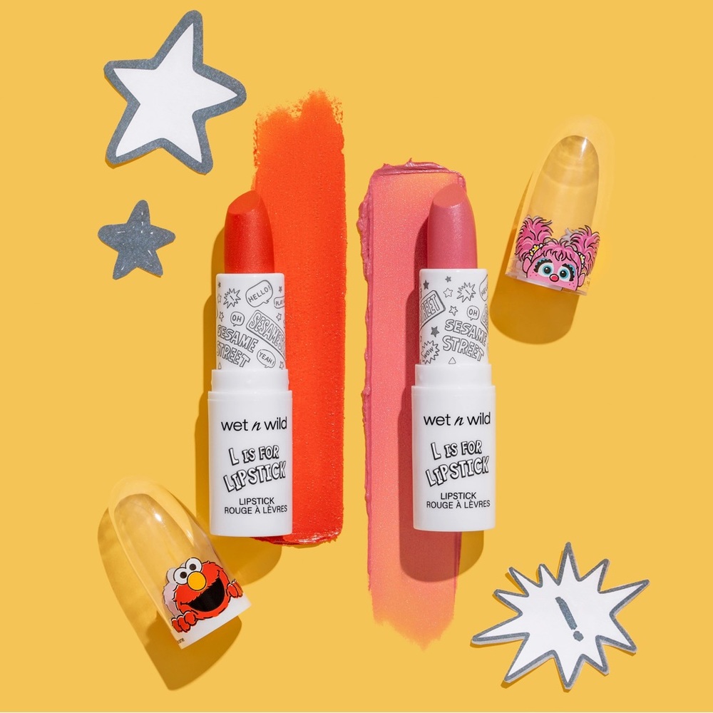 Wet N Wild x Sesame Street Letter Of The Day Lipstick Set of 2 *LIMITED EDITION*